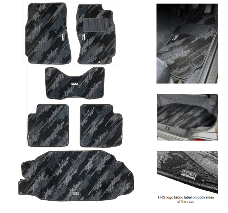 HKS - HKS FLOOR MATS BCNR33 FULL SET OCT RHD - Demon Performance