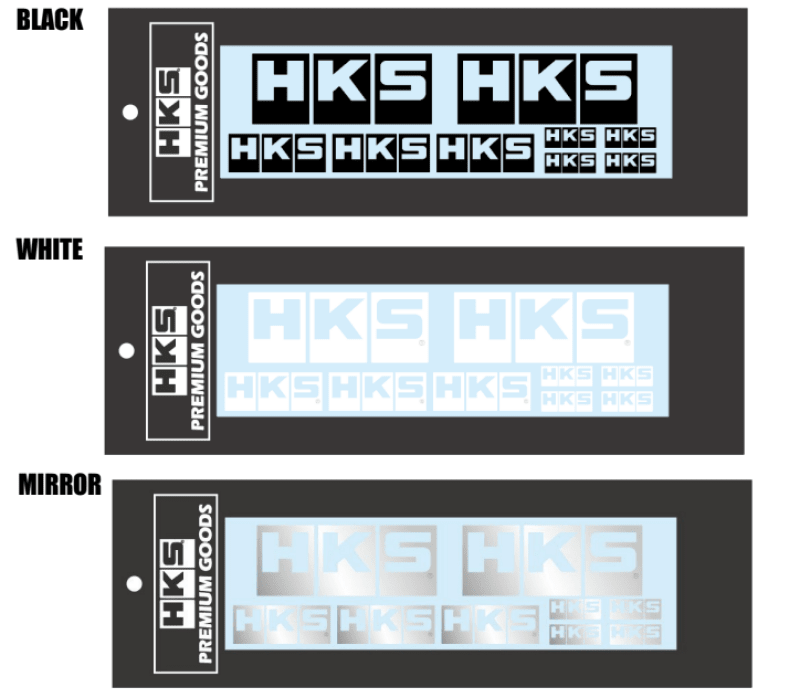 HKS - HKS LOGO Sticker a la carte WHITE - Demon Performance