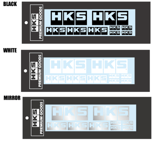 HKS - HKS LOGO Sticker a la carte WHITE - Demon Performance
