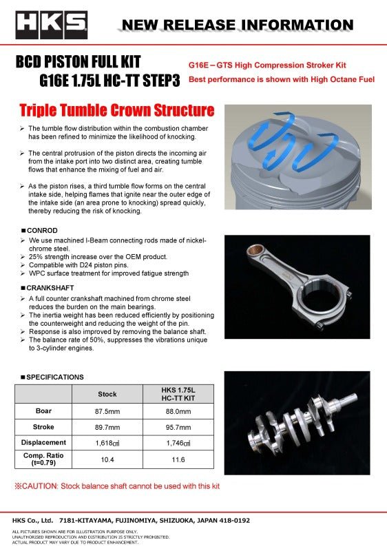 HKS - HKS PISTON PIN SET AA 24-14 L56 - Demon Performance