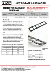 HKS - HKS STOPPER TYPE HEAD GASKET 2JZ t=1.0 - Demon Performance