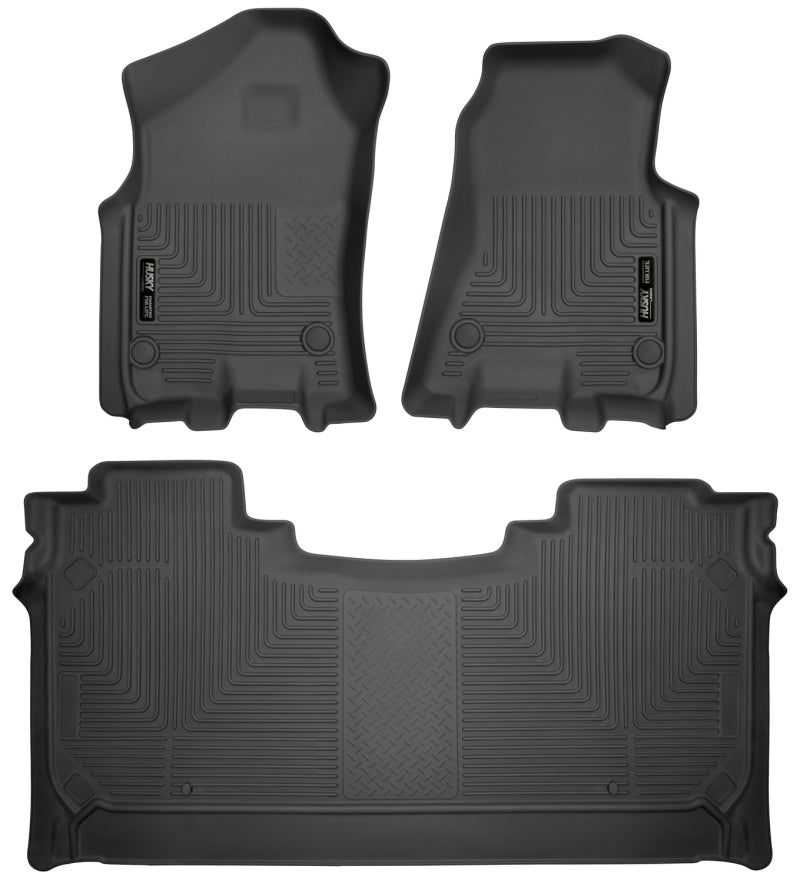 Husky Liners - Husky Liners 19 Dodge Ram 1500 Crew Cab Weatherbeater Black Front & 2nd Seat Floor Liners - Demon Performance