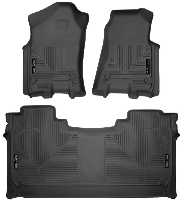 Husky Liners - Husky Liners 19 Dodge Ram 1500 Crew Cab Weatherbeater Black Front & 2nd Seat Floor Liners - Demon Performance