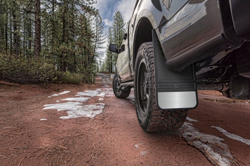 Husky Liners - Husky Liners Universal 12in Wide Black Rubber Rear Mud Flaps w/ Weight - Demon Performance