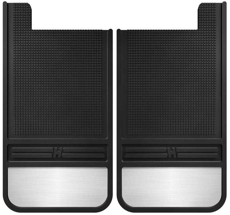 Husky Liners - Husky Liners Universal 12in Wide Black Rubber Rear Mud Flaps w/ Weight - Demon Performance