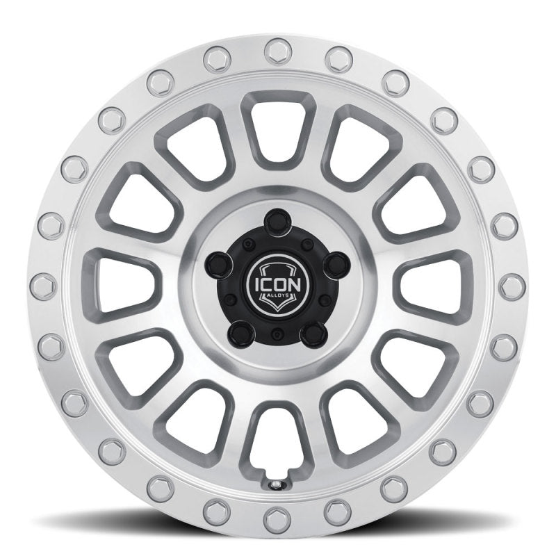 ICON - ICON Hulse 17 X 8.5 6 X 5.5 0mm Offset 4.75in BS Silver Machined - Demon Performance