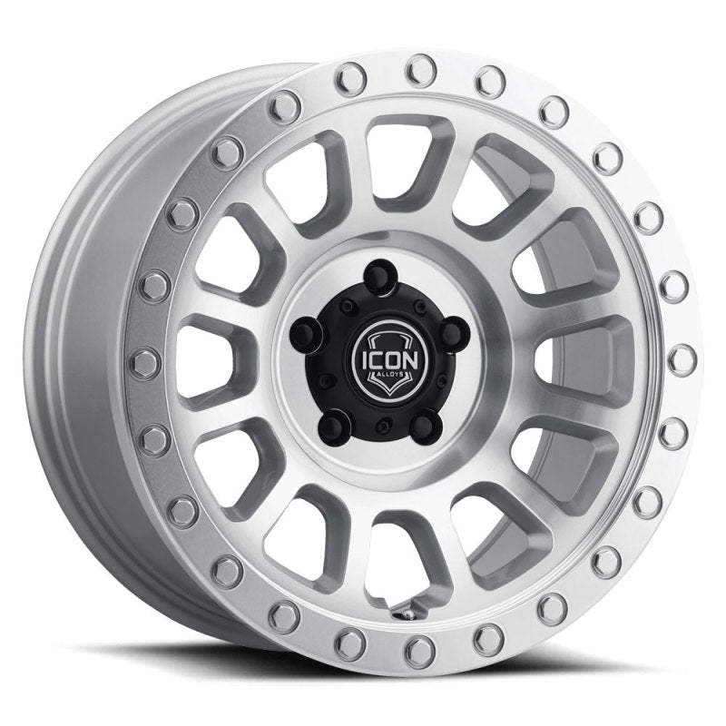 ICON - ICON Hulse 17 X 8.5 6 X 5.5 0mm Offset 4.75in BS Silver Machined - Demon Performance