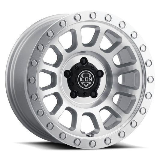 ICON - ICON Hulse 17 X 8.5 6 X 5.5 0mm Offset 4.75in BS Silver Machined - Demon Performance