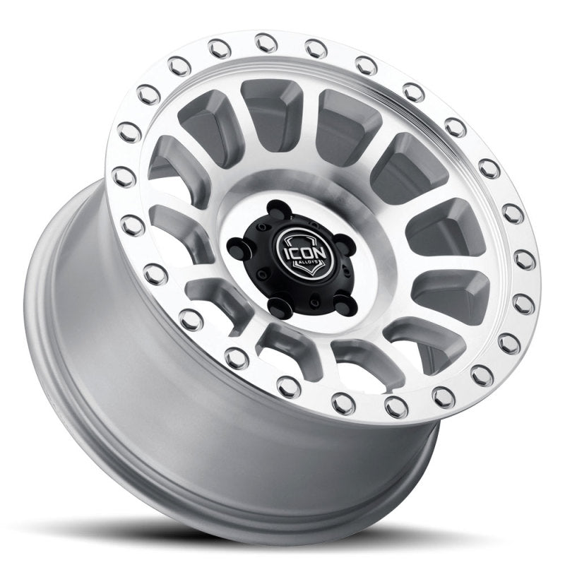ICON - ICON Hulse 17 X 8.5 6 X 5.5 0mm Offset 4.75in BS Silver Machined - Demon Performance