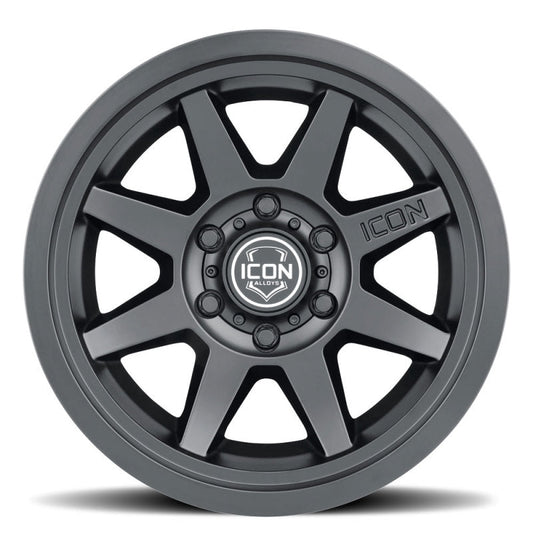 ICON - ICON Rebound 17x8.5 5x5 - 6mm Offset 4.5in BS 71.5mm Bore Satin Black Wheel - Demon Performance