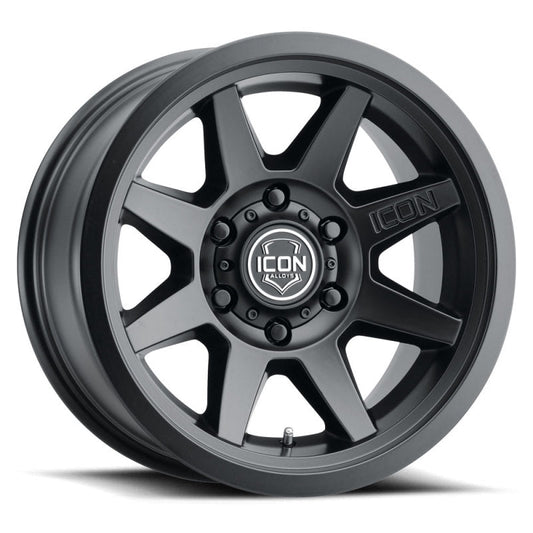 ICON - ICON Rebound 17x8.5 5x5 - 6mm Offset 4.5in BS 71.5mm Bore Satin Black Wheel - Demon Performance