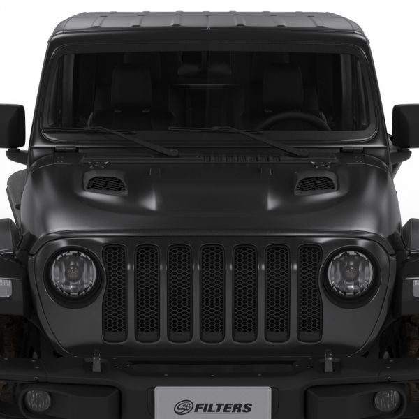 S&B - Jeep Air Hood Scoops for 18 - 22 Wrangler JL Rubicon 2.0L, 3.6L, 20 - 22 Jeep Gladiator 3.6L Scoops Only Kit S&B - Demon Performance