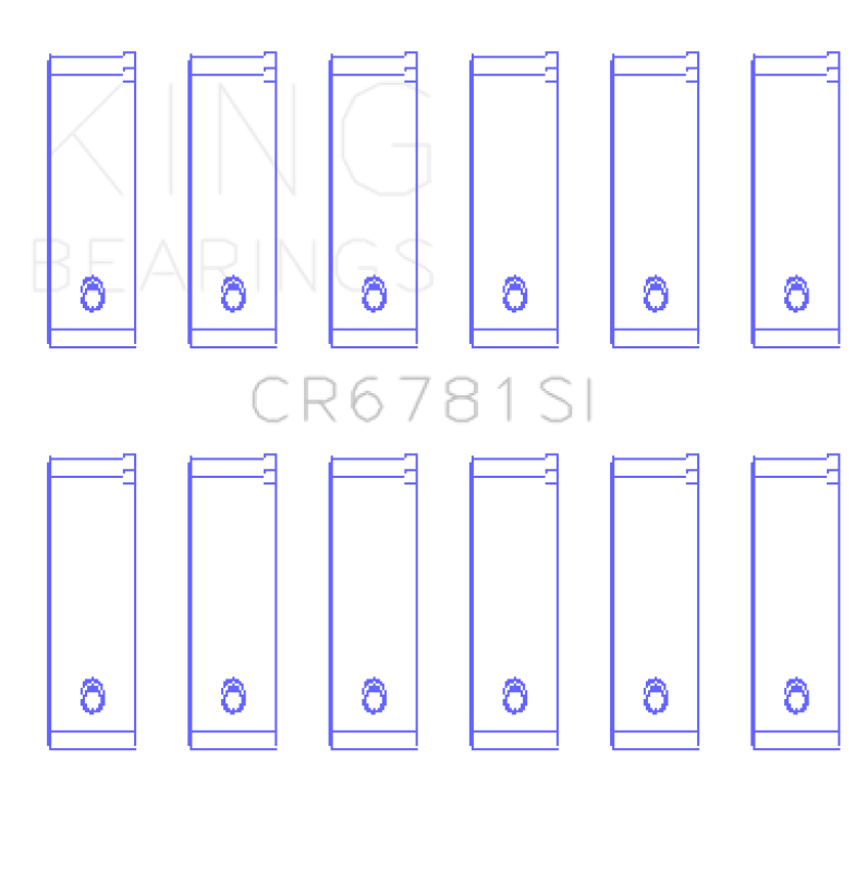 King Engine Bearings - King Engine Bearings Chrysler 2.7L (Od+.002in) (Size +0.25mm) Connecting Rod Bearing Set - Demon Performance
