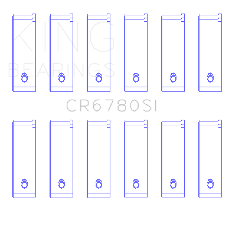 King Engine Bearings - King Engine Bearings Chrysler 2.7L (Size +0.25mm) Connecting Rod Bearing Set - Demon Performance