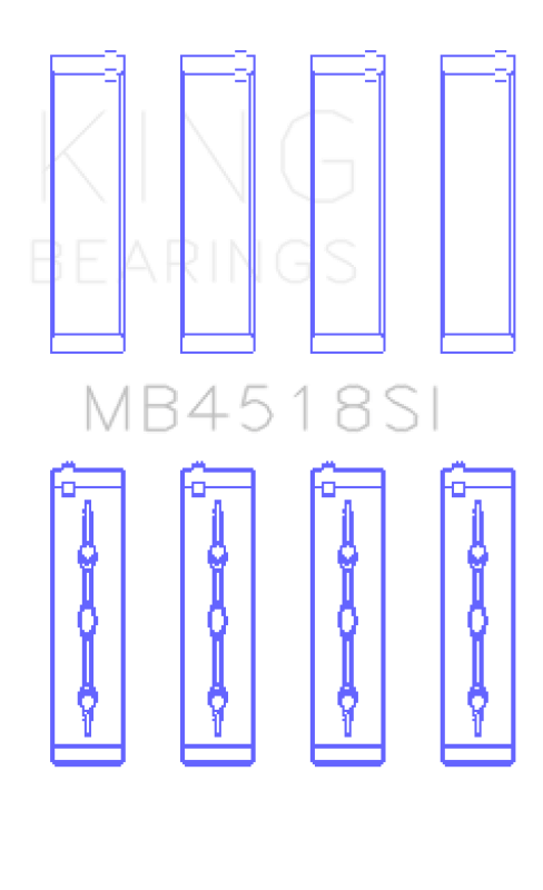King Engine Bearings - King Engine Bearings Chrysler Pentastar 3.6L Erb V6 (Size +0.50mm) Main Bearing Set - Demon Performance