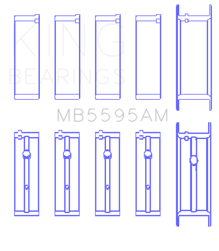 King Engine Bearings - King Engine Bearings Datsun Ka - 24E (Size +0.25mm) Main Bearing Set - Demon Performance