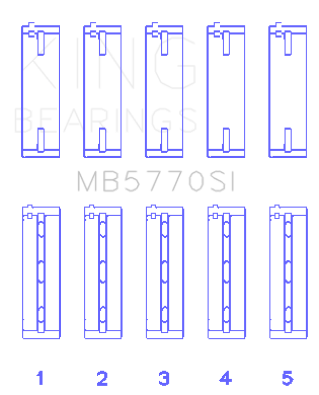 King Engine Bearings - King Engine Bearings Nissan Vk45Dd/E/Vk50Ve/Vk56DE/Vd (Size +0.25mm) Main Bearing Set - Demon Performance