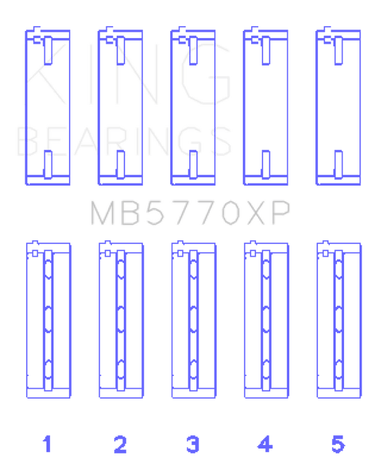 King Engine Bearings - King Nissan VK45DD/E/ VK50VE/ Vk56DE/VD (Size 0.25) Main Bearing Set - Demon Performance