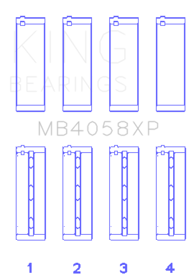 King Engine Bearings - King Nissan VQ35DE (Size STD) Performance Main Bearing Set - Demon Performance