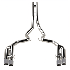 Kooks Headers - Kooks 18 - 24 Ford Mustang GT 5.0 3in. Valved Shotgun Cat - Back Exhaust - Carbon Tips - Demon Performance