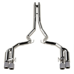 Kooks Headers - Kooks 18 - 24 Ford Mustang GT 5.0 3in. Valved Shotgun Cat - Back Exhaust - Carbon Tips - Demon Performance