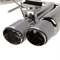 Kooks Headers - Kooks 18 - 24 Ford Mustang GT 5.0 3in. Valved Shotgun Cat - Back Exhaust - Carbon Tips - Demon Performance