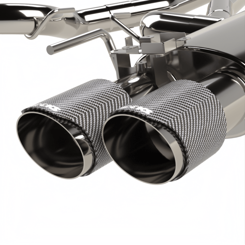 Kooks Headers - Kooks 18 - 24 Ford Mustang GT 5.0 3in. Valved Touring Cat - Back Exhaust - Carbon Tips - Demon Performance