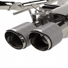 Kooks Headers - Kooks 18 - 24 Ford Mustang GT 5.0 3in. Valved Touring Cat - Back Exhaust - Carbon Tips - Demon Performance