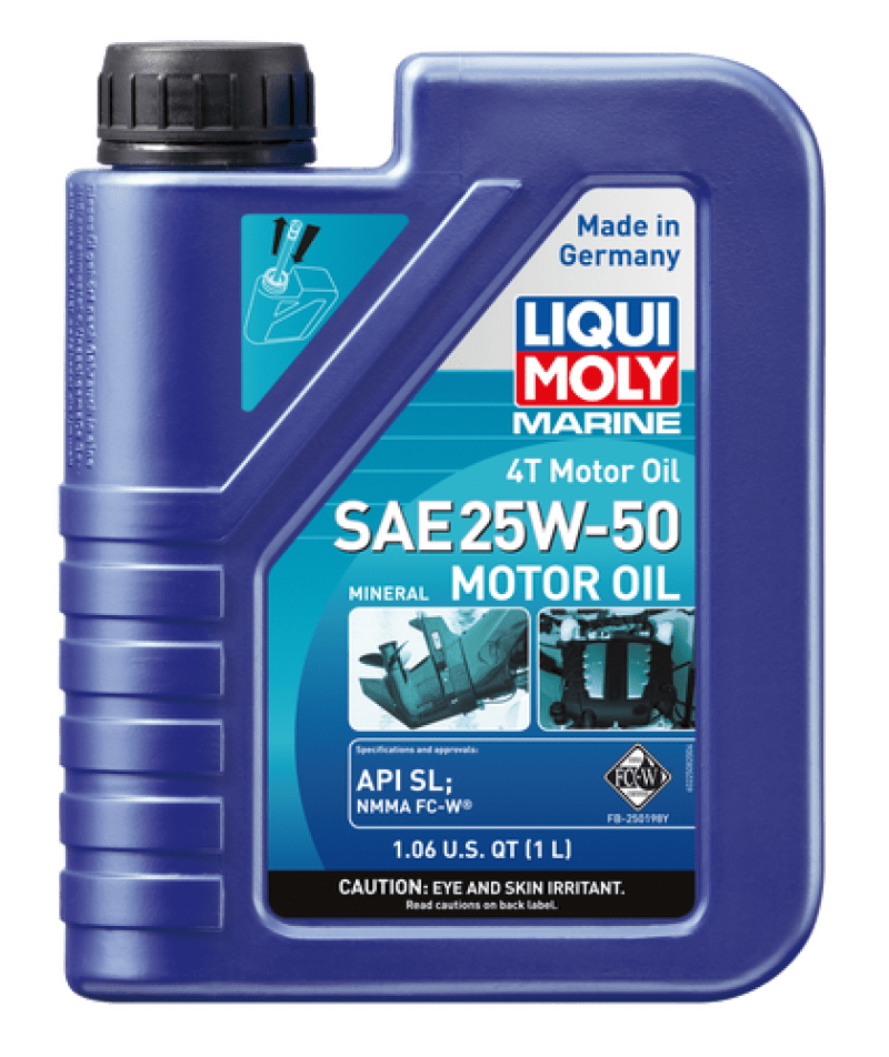 LIQUI MOLY - LIQUI MOLY 1L Marine 4T Motor Oil SAE 25W50 - Demon Performance