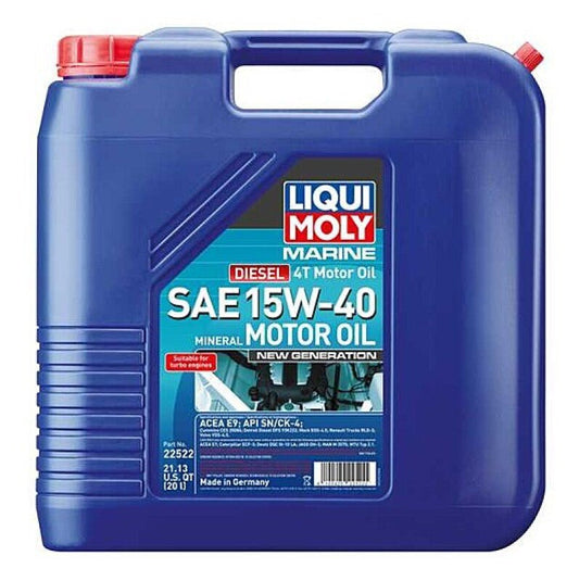 LIQUI MOLY - LIQUI MOLY 20L Marine 4T New Generation Motor Oil SAE 15W40 - Demon Performance