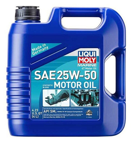 LIQUI MOLY - LIQUI MOLY 4L Marine 4T Motor Oil SAE 25W50 - Demon Performance