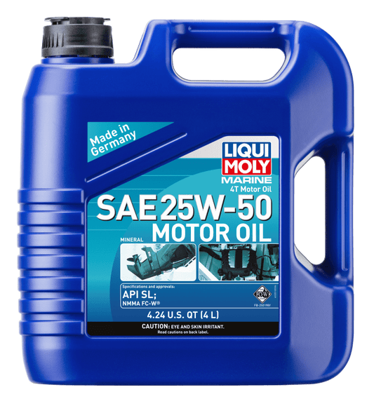 LIQUI MOLY - LIQUI MOLY 4L Marine 4T Motor Oil SAE 25W50 - Demon Performance