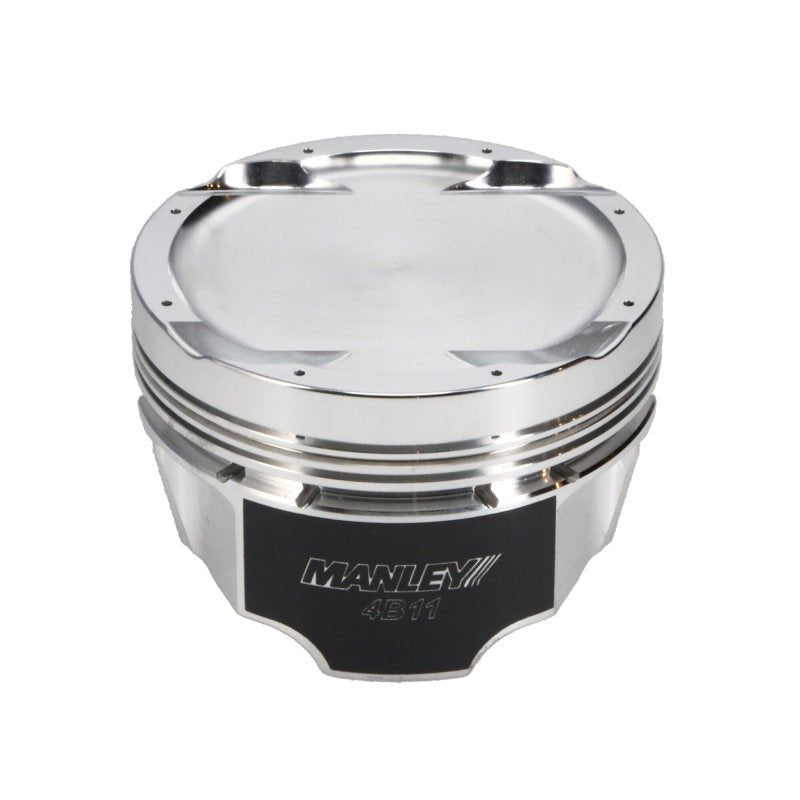 Manley Performance - Manley 08+ Mitsubishi 4B11T 86.5mm (+.5mm) - 11cc Dome 9.0:1 CR Turbo Tuff Series Piston Set w/ Rings - Demon Performance
