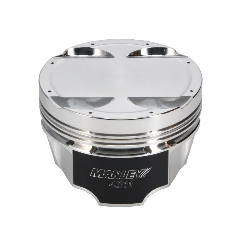 Manley Performance - Manley Mitsubishi 4B11 86.5mm Bore 10.0:1 CR - 3.5cc Dish Turbo Tuff Piston Set w/ Rings - Demon Performance