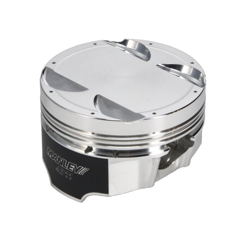 Manley Performance - Manley Mitsubishi 4B11 86.5mm Bore 10.0:1 CR - 3.5cc Dish Turbo Tuff Piston Set w/ Rings - Demon Performance
