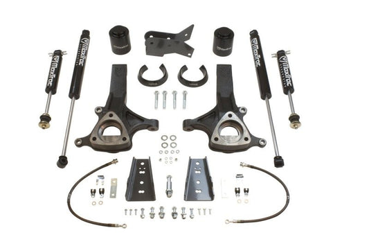 Maxtrac - MaxTrac 09 - 18 RAM 1500 2WD 6.5in/4in Spindle & Spacer Value Lift Kit w/MaxTrac Shocks - Demon Performance