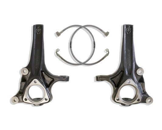 Maxtrac - MaxTrac 19 - 24 RAM 1500 2WD 4in Front Lift Spindles w/Extended DOT Compliant Brake Lines - Demon Performance