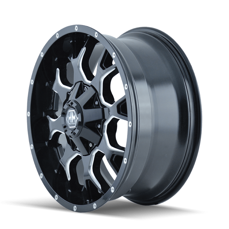 Mayhem - Mayhem 8015 Warrior 20x9 / 6x135 BP / 18mm Offset / 106mm Hub Black w/ Milled Spokes Wheel - Demon Performance