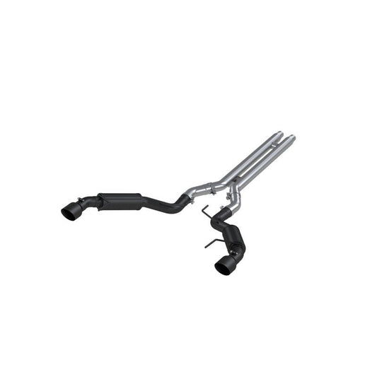 MBRP - MBRP 15 - 17 Ford Mustang GT 5.0 3in Cat Back Dual Split Rear Race Version 4.5in Tips - Black Coated - Demon Performance