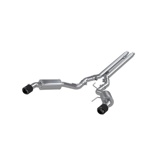 MBRP - MBRP 15 - 17 Ford Mustang GT 5L(Coupe) 3in Catback Dual Split Rear w/ 4.5in Carbon Fiber Tips (Street) - Demon Performance
