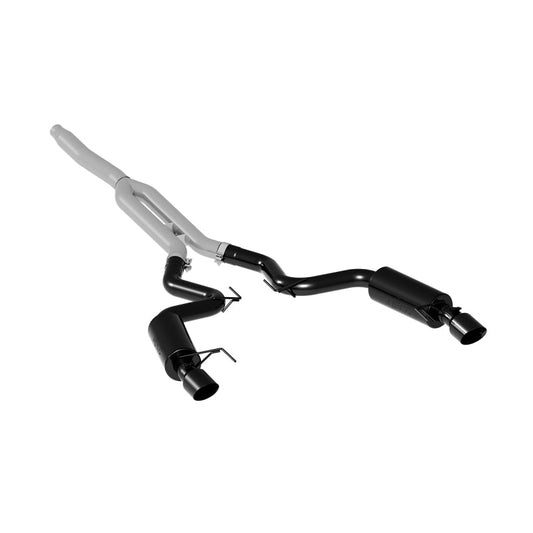 MBRP - MBRP 15 - 18 Ford Mustang EcoBoost 2.3L Black 3in Cat Back Dual Split Rear Exit (Street Version) - Demon Performance