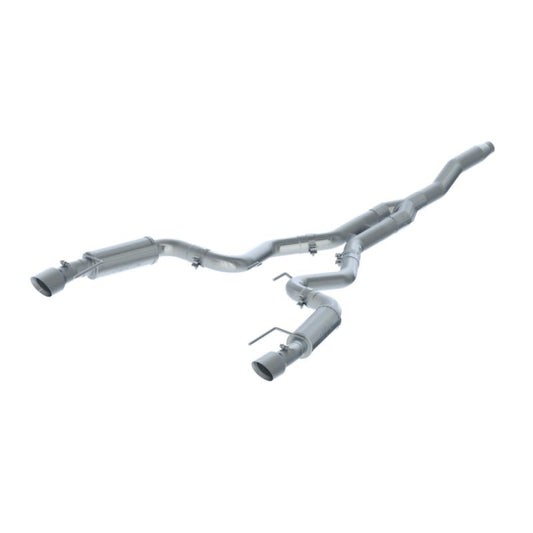 MBRP - MBRP 15 - 18 Ford Mustang EcoBoost 2.3L T409 3in Cat Back Dual Split Rear Exit (Street Version) - Demon Performance
