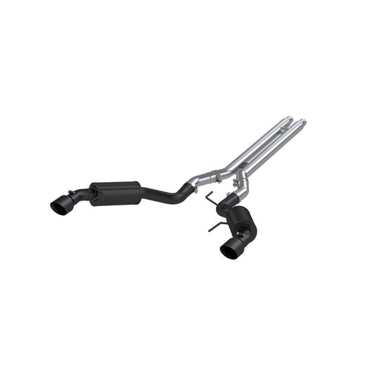 MBRP - MBRP 15 Ford Mustang GT 5.0 3in Cat Back Dual Split Rear Street Version 4.5in Tips - Black Coated - Demon Performance