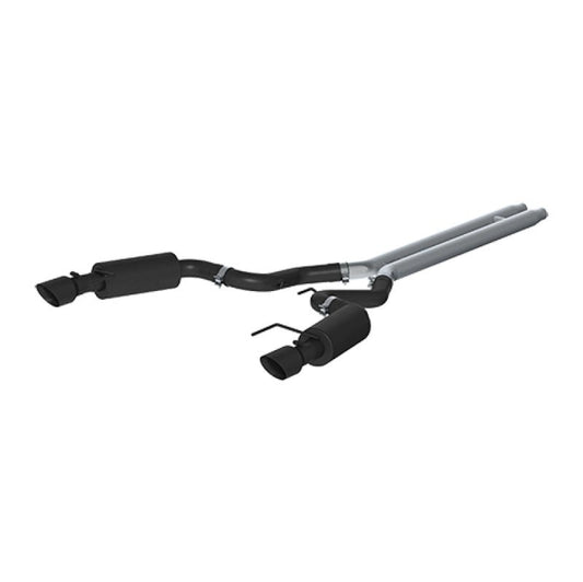MBRP - MBRP 15 Ford Mustang GT 5.0 Convertible Black 3in Cat Back Dual Split Rear Exit (Street Version) - Demon Performance