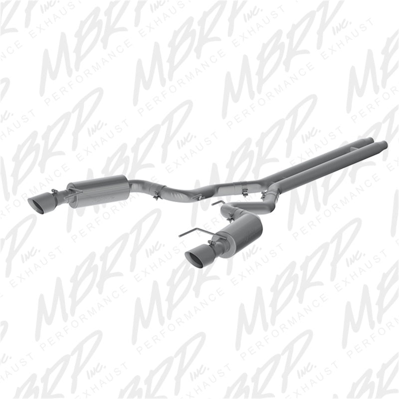 MBRP - MBRP 15 Ford Mustang GT 5.0 Convertible T409 3in Cat Back Dual Split Rear Exit (Street Version) - Demon Performance