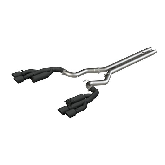 MBRP - MBRP 18 - 19 Ford Mustang GT 5.0 3in Cat Back Quad Tip Race Version - Black - Demon Performance