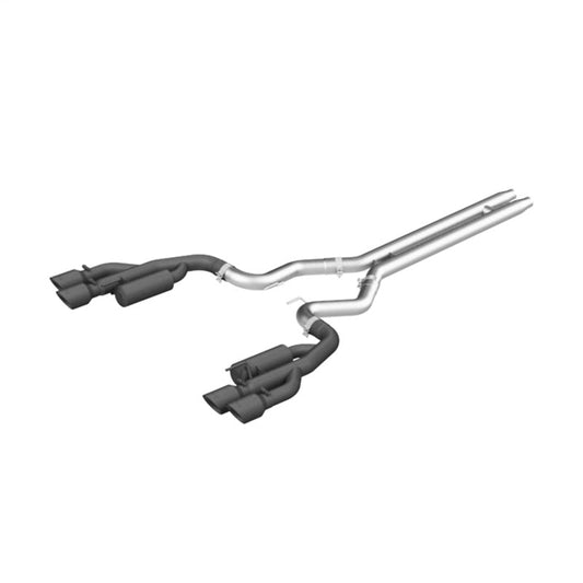 MBRP - MBRP 18 - 19 Ford Mustang GT 5.0 3in Cat Back Quad Tip Race Version - Black - Demon Performance