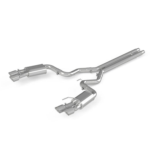 MBRP - MBRP 18 - 19 Ford Mustang GT 5.0 3in Dual Split Rear Cat Back w/ Quad 4.0in Dual Wall Tips - T304 - Demon Performance