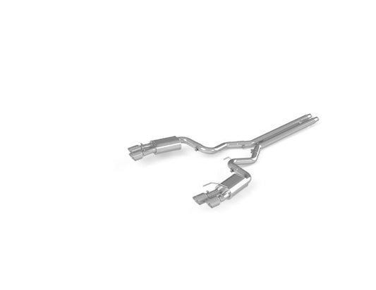 MBRP - MBRP 18 - 19 Ford Mustang GT 5.0 3in Dual Split Rear Cat Back w/ Quad 4.0in Dual Wall Tips - T304 - Demon Performance