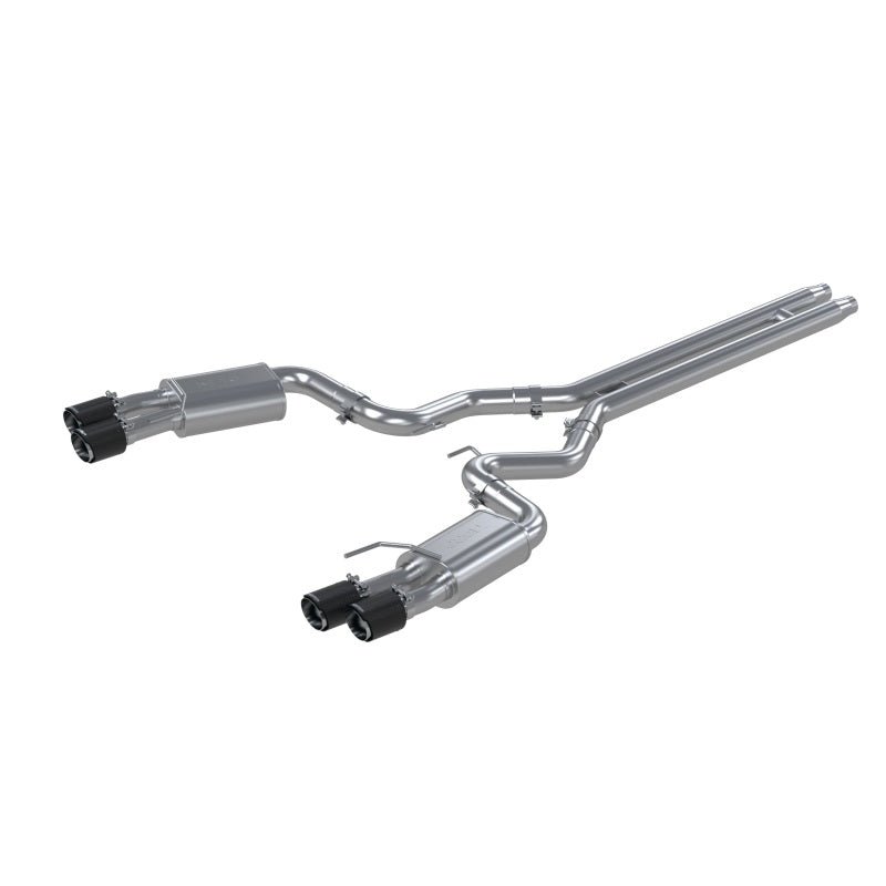 MBRP - MBRP 18 - 22 Ford Mustang GT 5L T304 SS 3in Cat - Back Dual Rear w/4in Quad Carbon Fiber Tips (Street) - Demon Performance